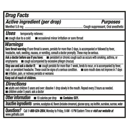 Halls Cough and Throat Relief Cherry Cough Drops, Bulk Pack, 250 Drops - Maple Wellness Supplements