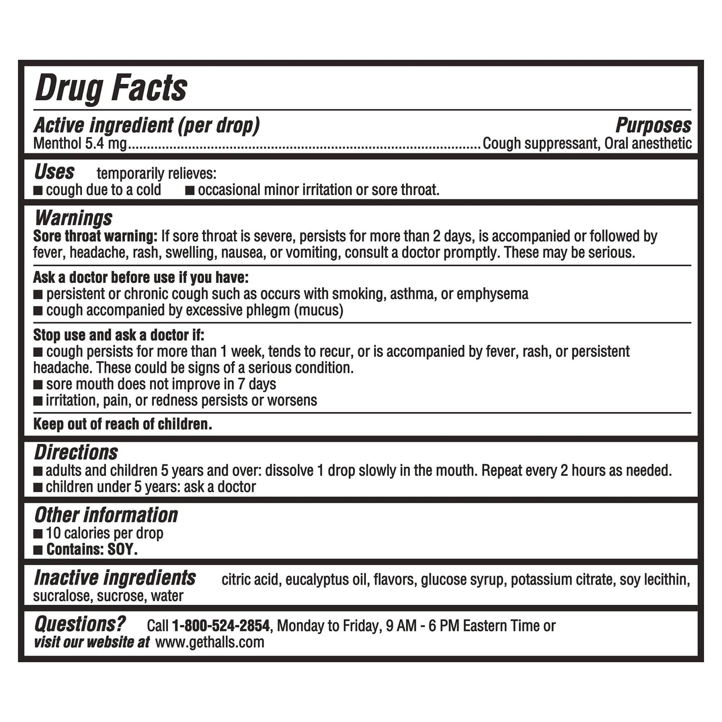 HALLS Cough and Throat Relief Mentho-Lyptus Cough Drops, Value Pack, 80 Drops - Maple Wellness Supplements