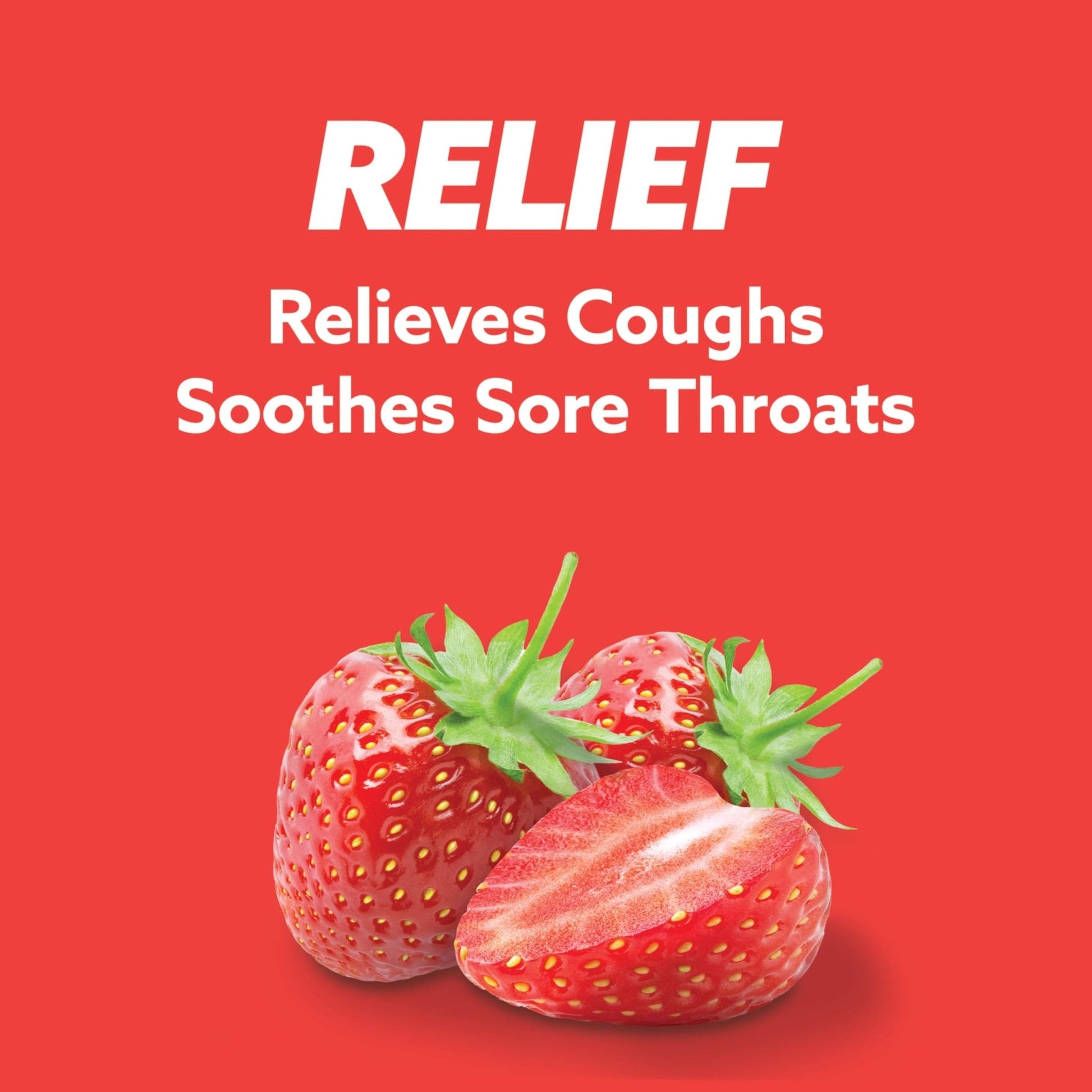 HALLS Throat Relief Strawberry Cough Drops, Value Pack, 80 Drops - Maple Wellness Supplements