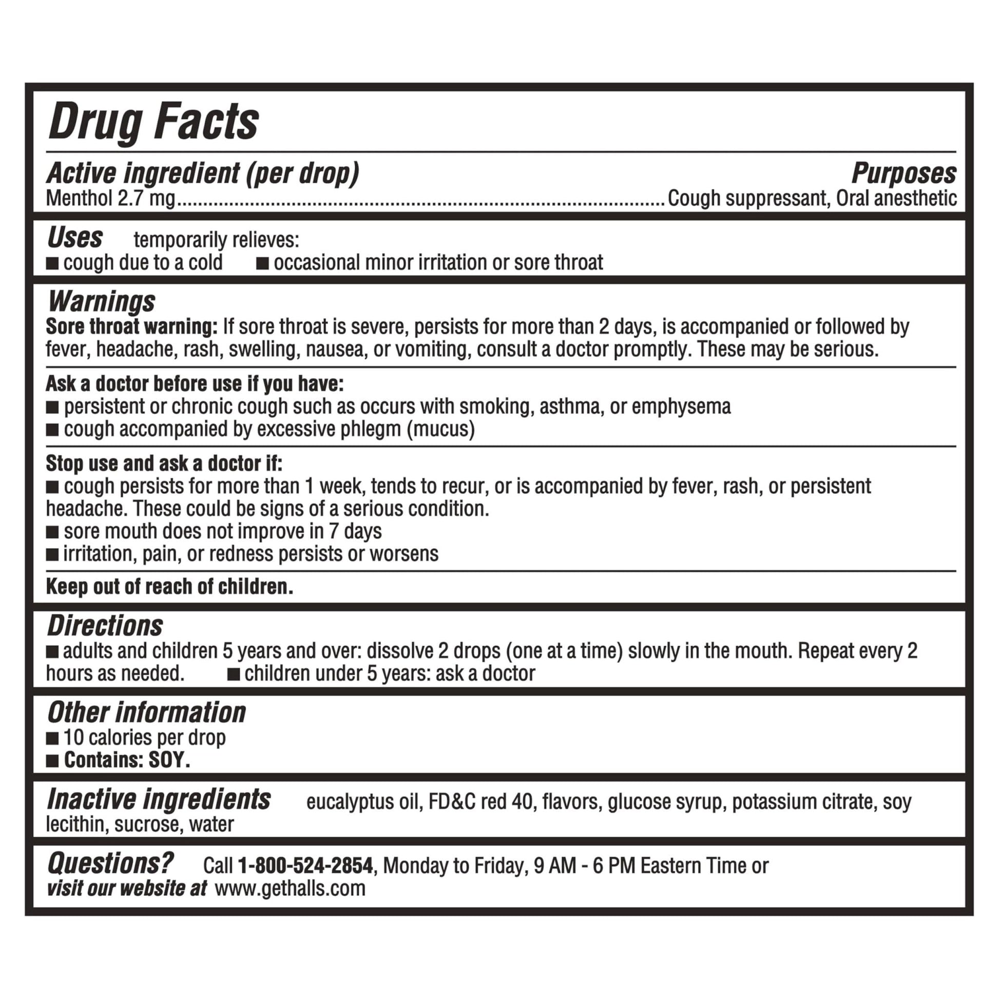 HALLS Throat Relief Strawberry Cough Drops, Value Pack, 80 Drops - Maple Wellness Supplements