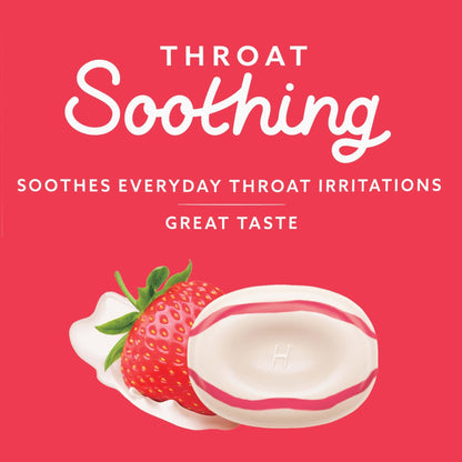 HALLS Throat Soothing Creamy Strawberry Throat Drops, 70 Drops - Maple Wellness Supplements