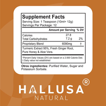 HallSyrup Herbal Supplement for Adults 4 oz – Natural Blend with Turmeric Extract 95%, Fresh Ginger Root, Pure Honey & Aloe Vera – Supports Throat Comfort, Seasonal Wellness & Everyday Vitality - Maple Wellness Supplements