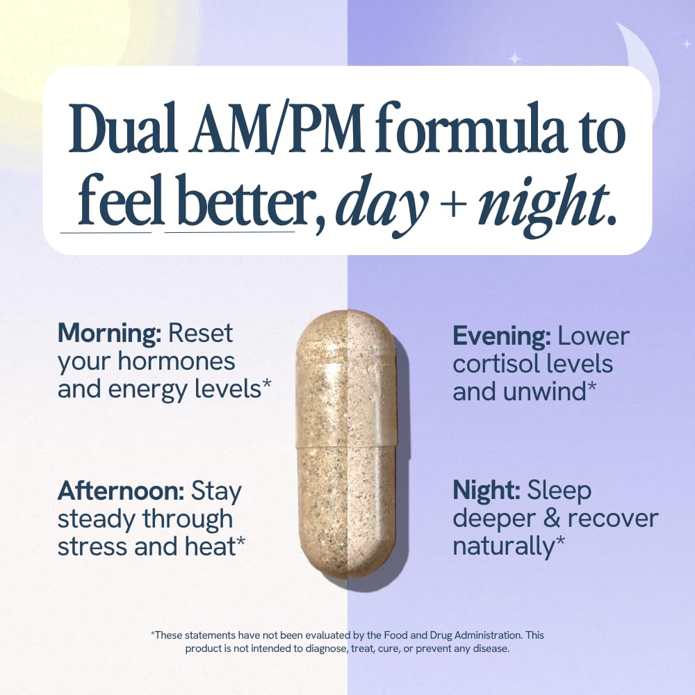 Happy V Menopause Relief Supplement for Women – Hormone Balance, Hot Flash & Night Sweat Support, Mood & Energy Booster, Vaginal Wellness, Perimenopause & Postmenopause Support – 60 Vegan Capsules - Maple Wellness Supplements