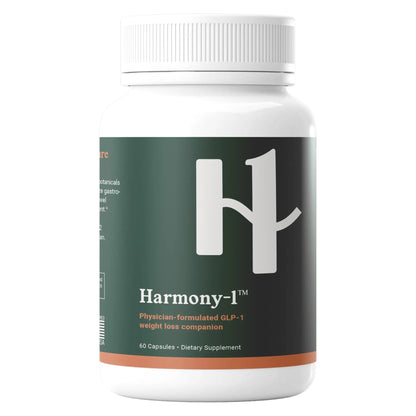 Harmony-1 Gut Health Supplement — Digestive Enzymes + Probiotics for Bloating Relief & Digestive Comfort — GLP-1 Friendly Digestive Support — 60 Capsules - Maple Wellness Supplements