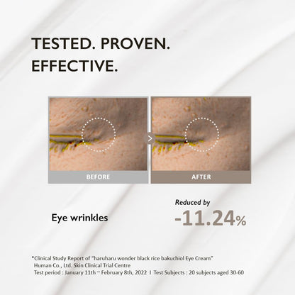 Haruharu Wonder Black Rice Bakuchiol Eye Cream 0.67 fl.oz / 20ml | Anti-Aging, Wrinkle Care, Natural Retinol Alternative - Maple Wellness Supplements