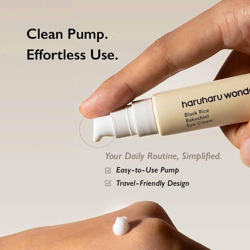 Haruharu Wonder Black Rice Bakuchiol Eye Cream 0.67 fl.oz / 20ml | Anti-Aging, Wrinkle Care, Natural Retinol Alternative - Maple Wellness Supplements