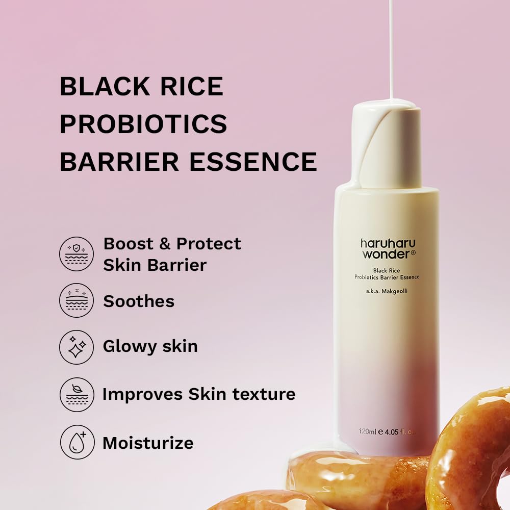 haruharu Wonder Black Rice Probiotics Barrier Essence, Skin Flooding & Layering, Strengthens Skin Barrier - Maple Wellness Supplements