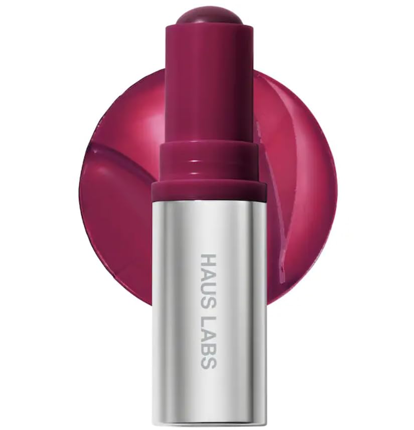 HAUS LABS BY LADY GAGA Color Fuse Lip + Cheek Blush Balm Stick in Glassy Acai & ENTEL Aloe Vera Sheet Masque (BONUS) - Maple Wellness Supplements