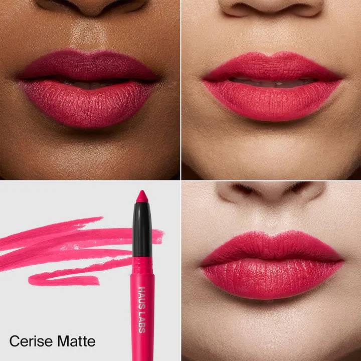HAUS LABS BY LADY GAGA Le Monster Lip Crayon Cerise Matte & ENTEL Aloe vera Sheet Masque (BONUS) - Maple Wellness Supplements