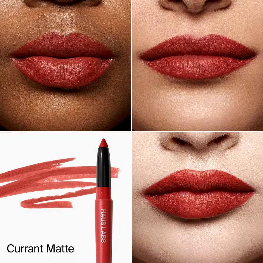 HAUS LABS BY LADY GAGA Le Monster Lip Crayon - Currant Matte & ENTEL Aloe vera Sheet Masque (BONUS) - Maple Wellness Supplements