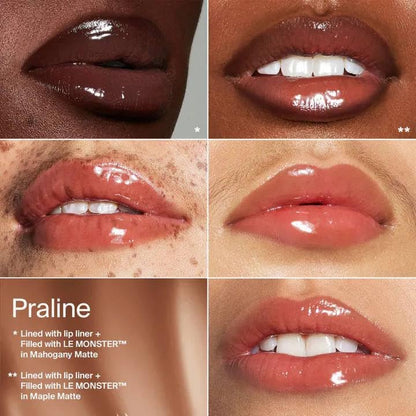 HAUS LABS BY LADY GAGA PHD HYBRID LIP GLAZE - Praline (Neutral Deep Beige) + ENTEL Aloe vera Sheet Masque (BONUS) - Maple Wellness Supplements