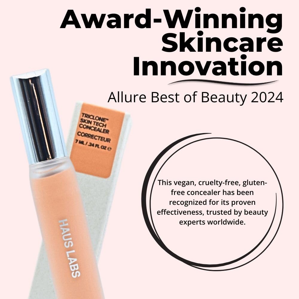 HAUS LABS BY LADY GAGA Triclone Skin Tech Hydrating + De-puffing Concealer with Fermented Arnica 22 Light Medium Peach - Maple Wellness Supplements