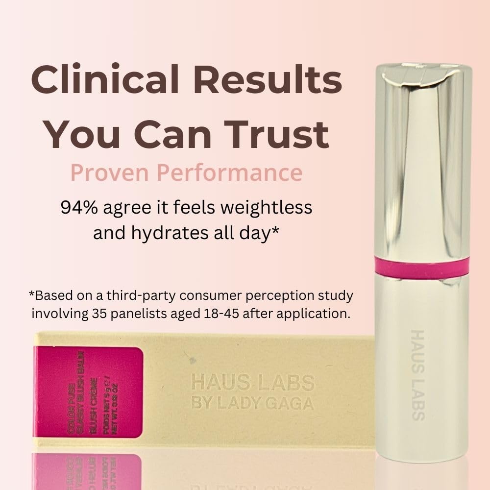 Haus Labs Color Fuse Longwear Hydrating Glassy Lip + Cheek Blush Balm Stick - Glassy Pitaya - Maple Wellness Supplements