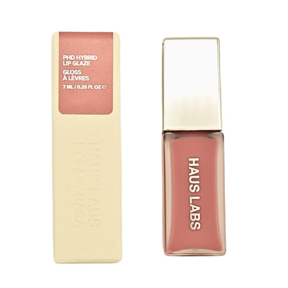 Haus Labs PhD Hybrid Lip Glaze Plumping Gloss - Guava - Soft Warm Pink - Maple Wellness Supplements