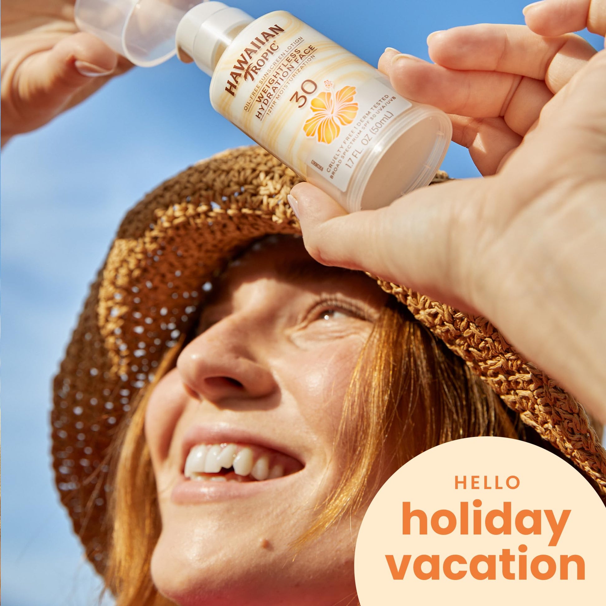 Hawaiian Tropic Weightless Hydration Lotion Sunscreen for Face SPF 30, 1.7oz | Travel Size - Maple Wellness Supplements
