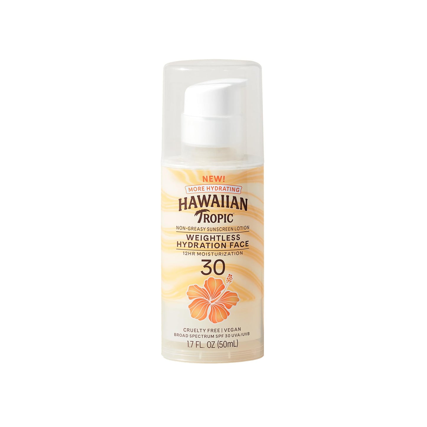 Hawaiian Tropic Weightless Hydration Lotion Sunscreen for Face SPF 30, 1.7oz | Travel Size - Maple Wellness Supplements