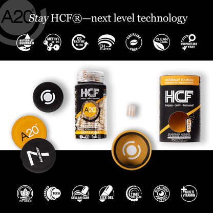 HCF A20 Microbead Brain Health Supplements for Adults for Memory, Focus, Calm, Mood, Alertness, Attention, Vision, Sleep, Immune System, 20 Premium Nootropic Nutrients Multivitamin & 7 Advances® Tech - Maple Wellness Supplements
