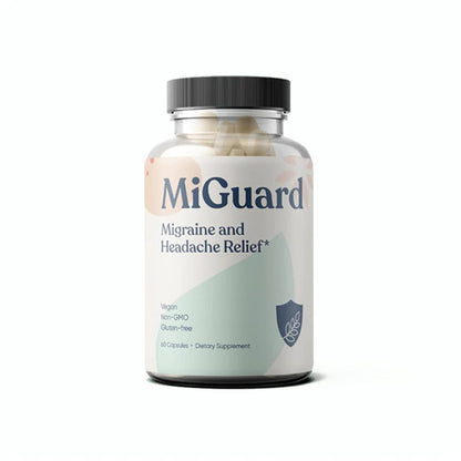 Headache and Migraine Relief Supplements - Drug Free Migraine Prevention Supplement - Natural Supplements for Migraine Headaches - Helps Reduce Frequency & Severity (60 Capsules) - Maple Wellness Supplements