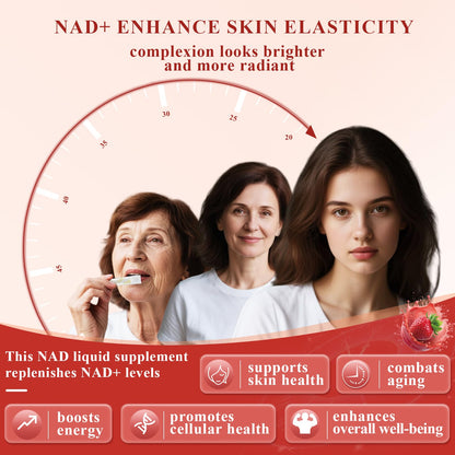Healliance NAD+ Liquid Supplement 1000mg - Features Nicotinamide Riboside Resveratrol with PQQ for Targeted Healthy Aging and Cellular Energy Support, 30 Packets for Women and Men - Maple Wellness Supplements