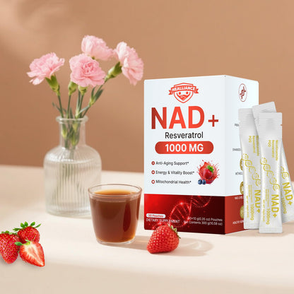 Healliance NAD+ Liquid Supplement 1000mg - Features Nicotinamide Riboside Resveratrol with PQQ for Targeted Healthy Aging and Cellular Energy Support, 30 Packets for Women and Men - Maple Wellness Supplements