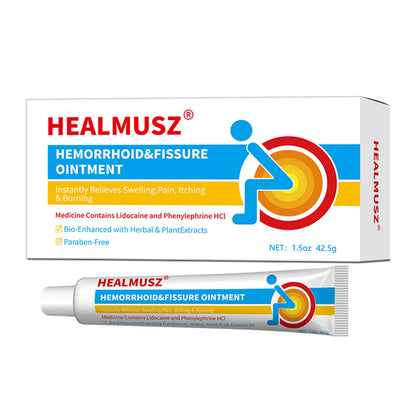 HEALMUSZ Hemorrhoid Fissure Ointment 1.5oz,Fast Relief for Pain, Swelling, Discomfort & Itching,Formulated with 4% Lidocaine and Phenylephrine HCI - Maple Wellness Supplements