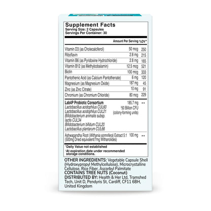 Health & Her Weight Management Probiotics for Women - Perimenopause & Menopause Supplement - Clinically Studied 50bn CFU Probiotics to Support Gut Health, Energy, Mood & Mind, Vegan (60 ct - 1 Month) - Maple Wellness Supplements