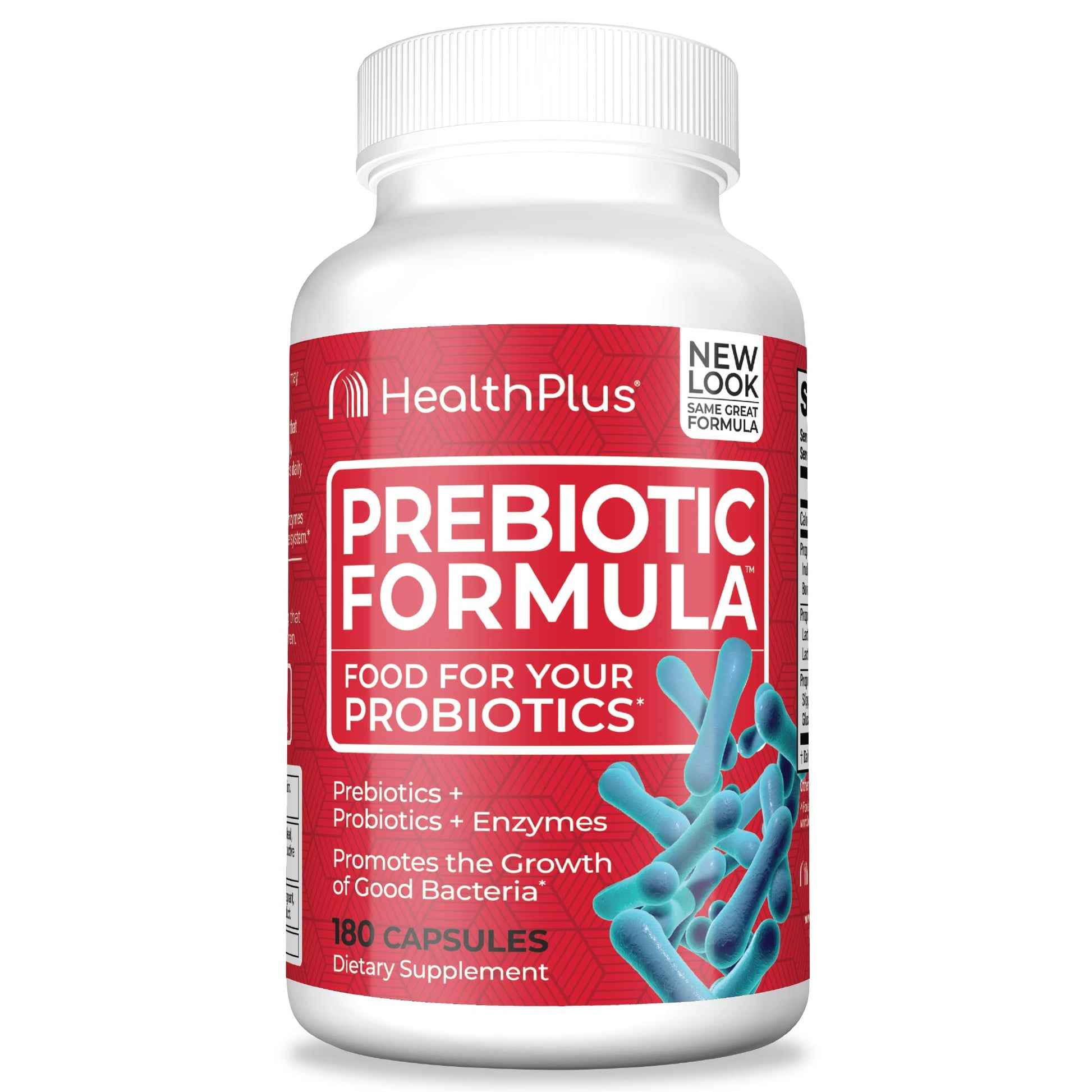Health Plus Prebiotic Formula - Probiotics + Prebiotics + Digestive Enzymes - Gluten Free, Dairy Free, Natural Herbal Ingredients - Maple Wellness Supplements