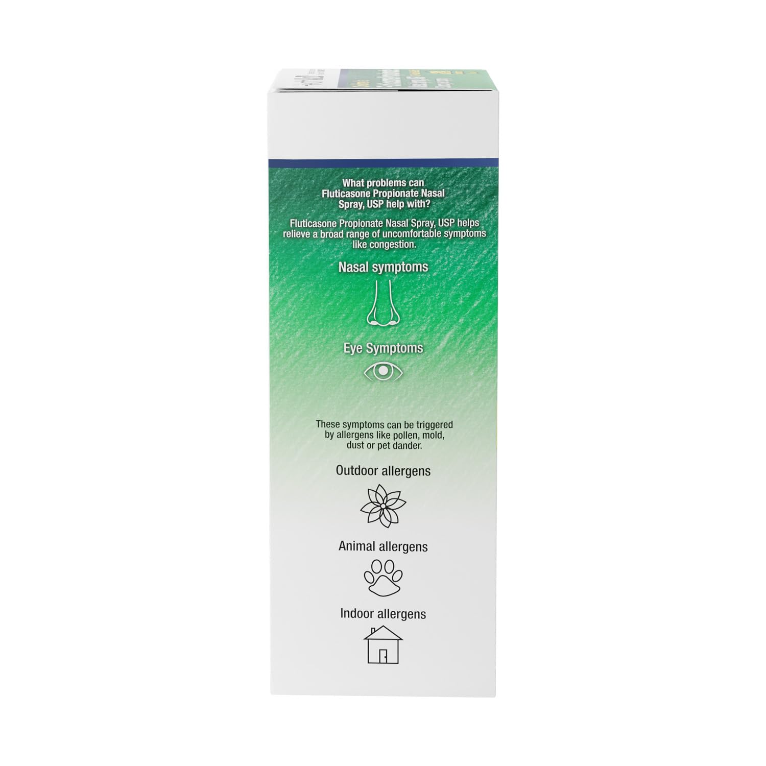 HealthA2Z® Allergy Relief, Fluticasone Propionate 50mcg, Nasal Spray, 24-Hour Allergy Relief, Nasal Decongestant, Dye Free, 72 Sprays (0.38 fl oz) - Maple Wellness Supplements