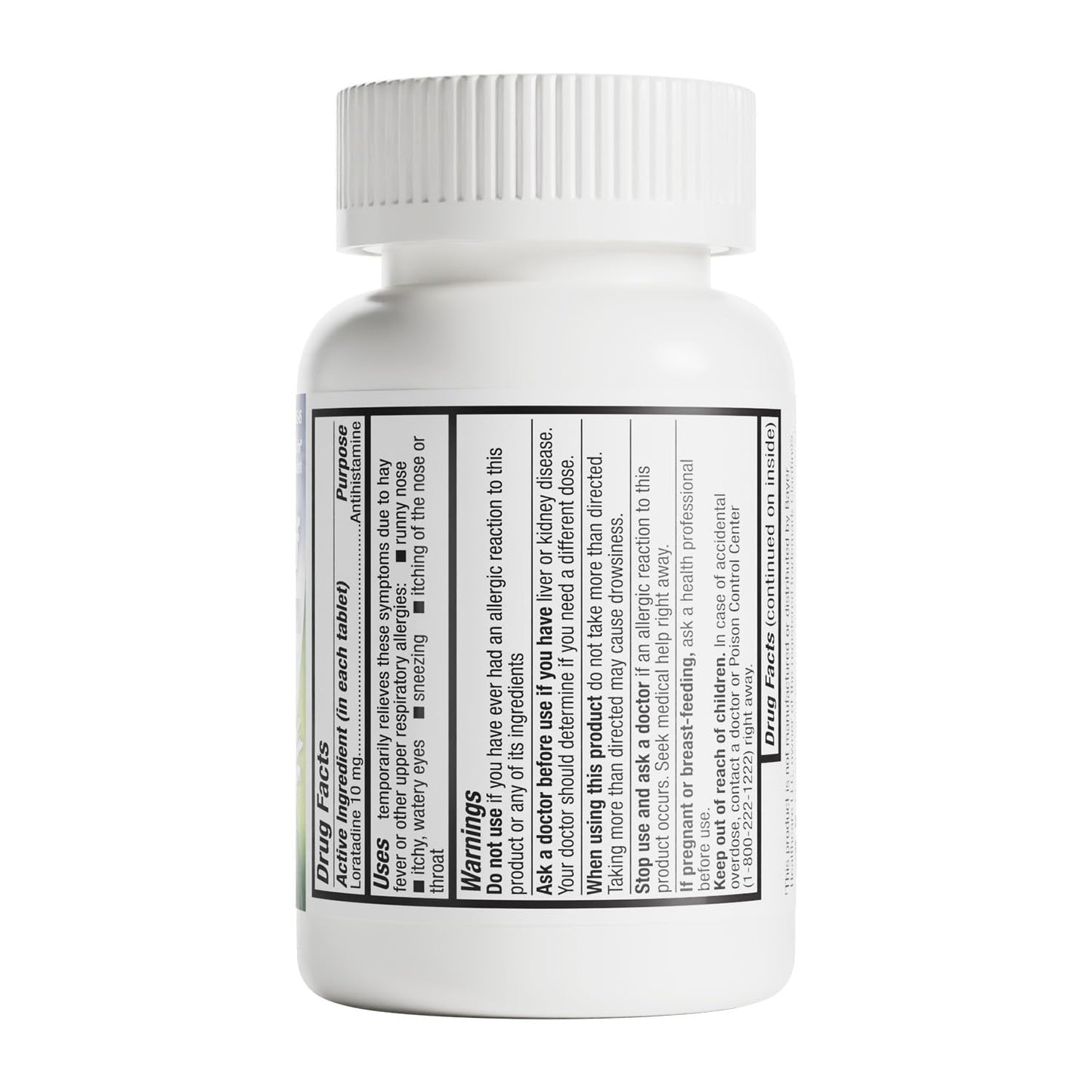 HealthA2Z® Allergy Relief, Loratadine 10mg Antihistamine, 500 Dye Free Tablets, Relief from Itchy Throat, Sneezing, Runny Noses, 24-Hours Allergy Medicine - Maple Wellness Supplements