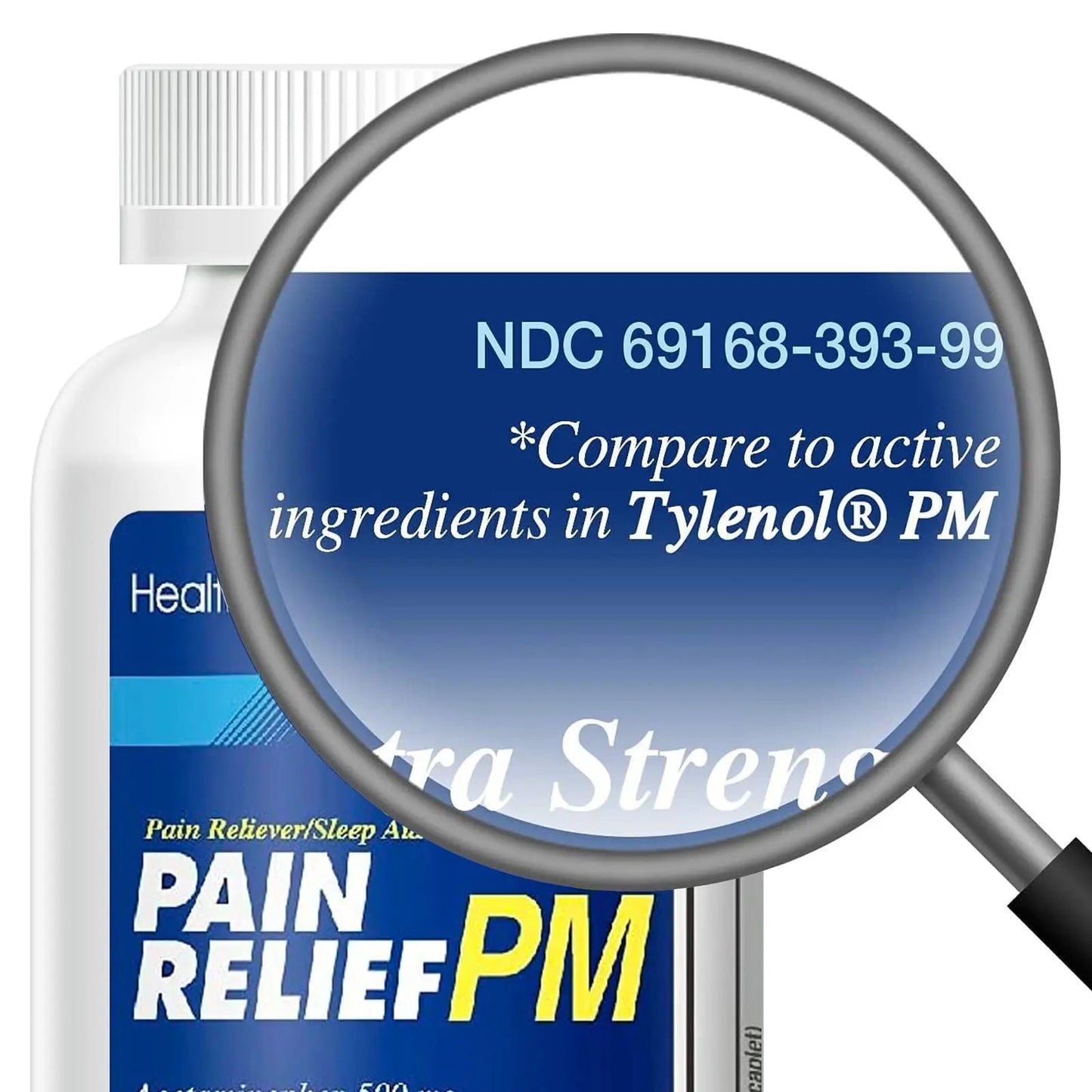 HealthA2Z® Extra Strength Pain Relief PM| Acetaminophen 500mg | Diphenhydramine 25mg | Pain Reliever & Nighttime Sleep Aid | (365 Count (Pack of 1)) - Maple Wellness Supplements