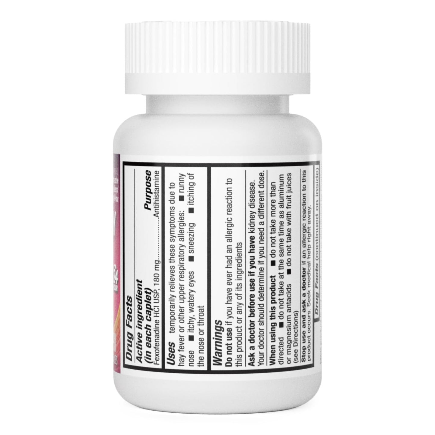 HealthA2Z Fexofenadine Hydrochloride 180mg, Antihistamine for Allergy Relief, 24-Hour Antihistamine for Allergy Relief (90 Counts) - Maple Wellness Supplements