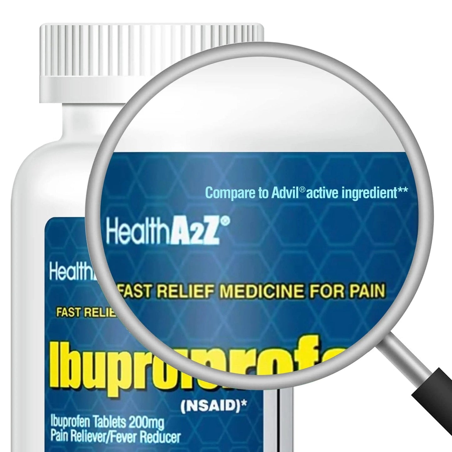 HealthA2Z® Ibuprofen 200mg | 500 Counts | Pain Relief | Body Aches | Headache | Arthritis | Cramps | Back Pain | Fever Reducer… (500 Count) - Maple Wellness Supplements