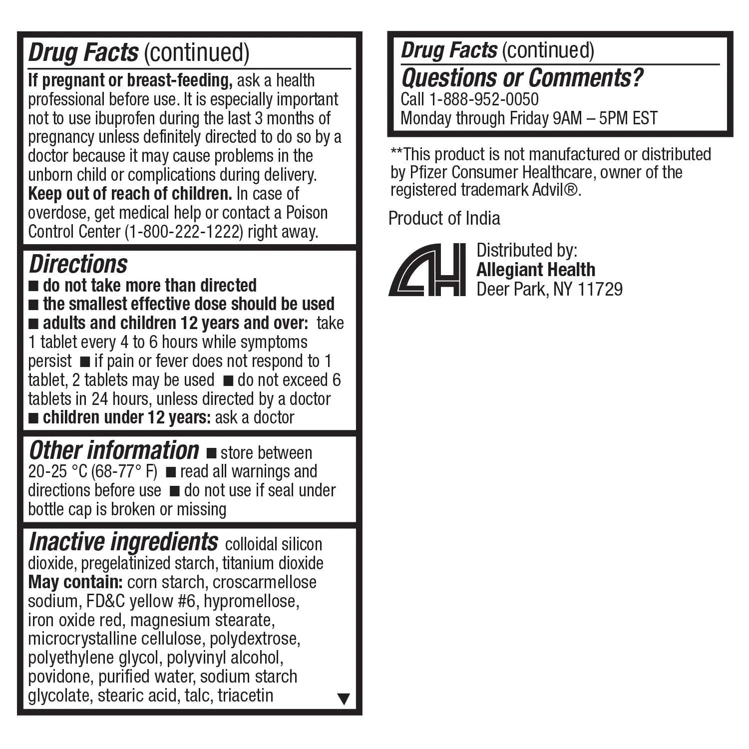 HealthA2Z® Ibuprofen Caplets 200mg | Pain Reliever & Fever Reducer | 24 Packs of 30 Tablets (720 Tablets Total) | Value Pack | NSAID - Maple Wellness Supplements