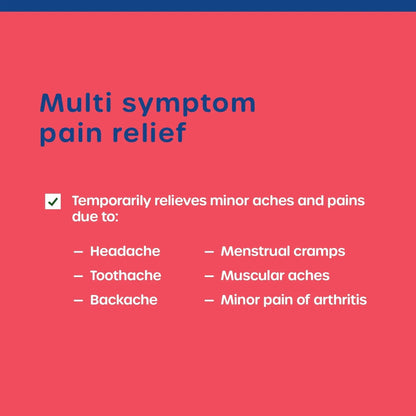 HealthCareAisle Dual Action Acetaminophen and Ibuprofen (NSAID) Tablets, 250 mg /125 mg Pain Reliever - 250ct Caplets - Maple Wellness Supplements