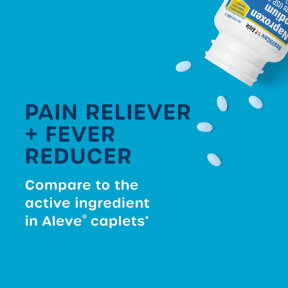 HealthCareAisle Naproxen Sodium, 220 mg - 200 caplets - Pain Reliever and Fever Reducer, Up to 12 Hours of Relief - Maple Wellness Supplements