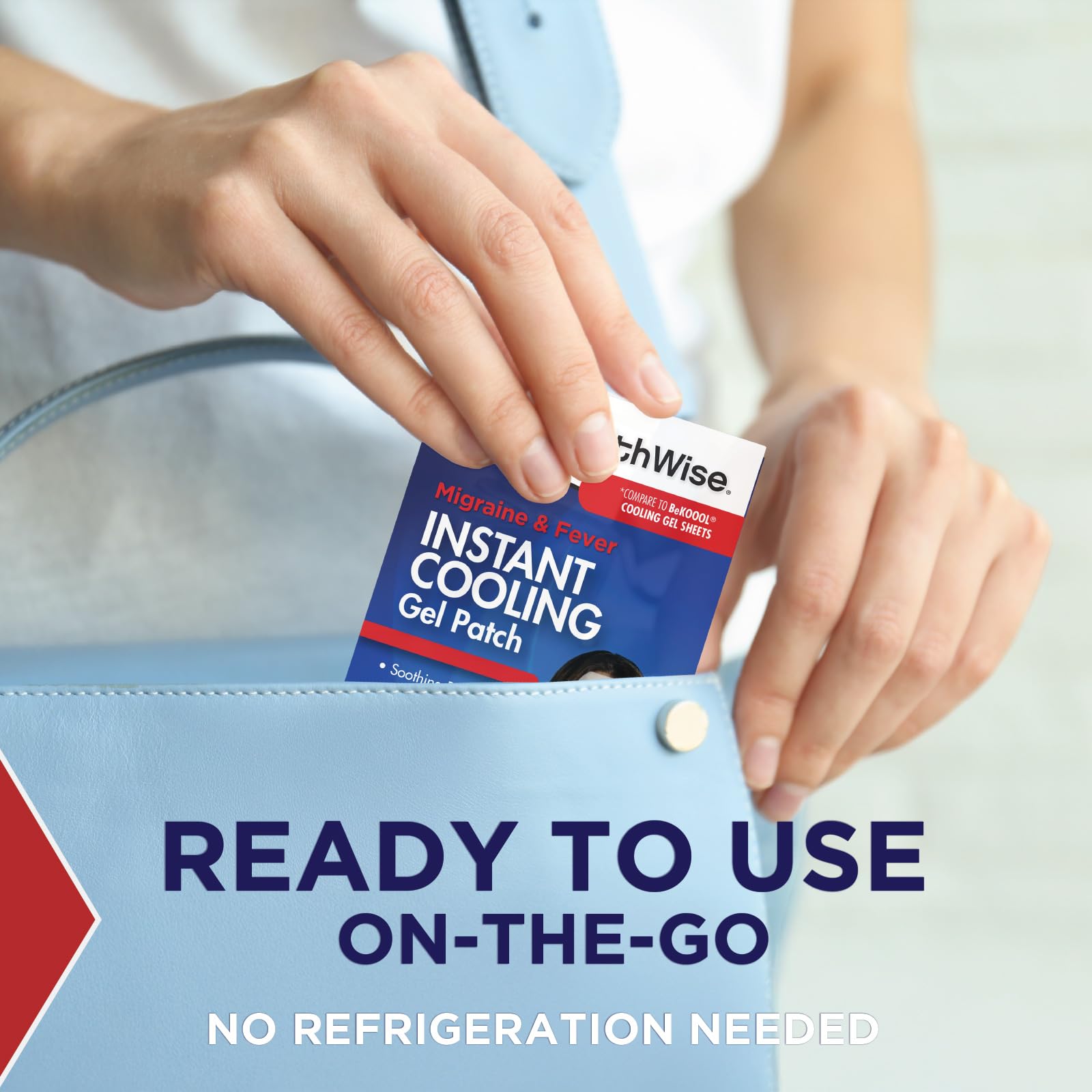 HealthWise Instant Cool Gel Patches | Migraine & Fever Relief | 12-Count | 4.75” x 2” | Soothing Menthol Vapors | Non-Medicated Formula - Maple Wellness Supplements