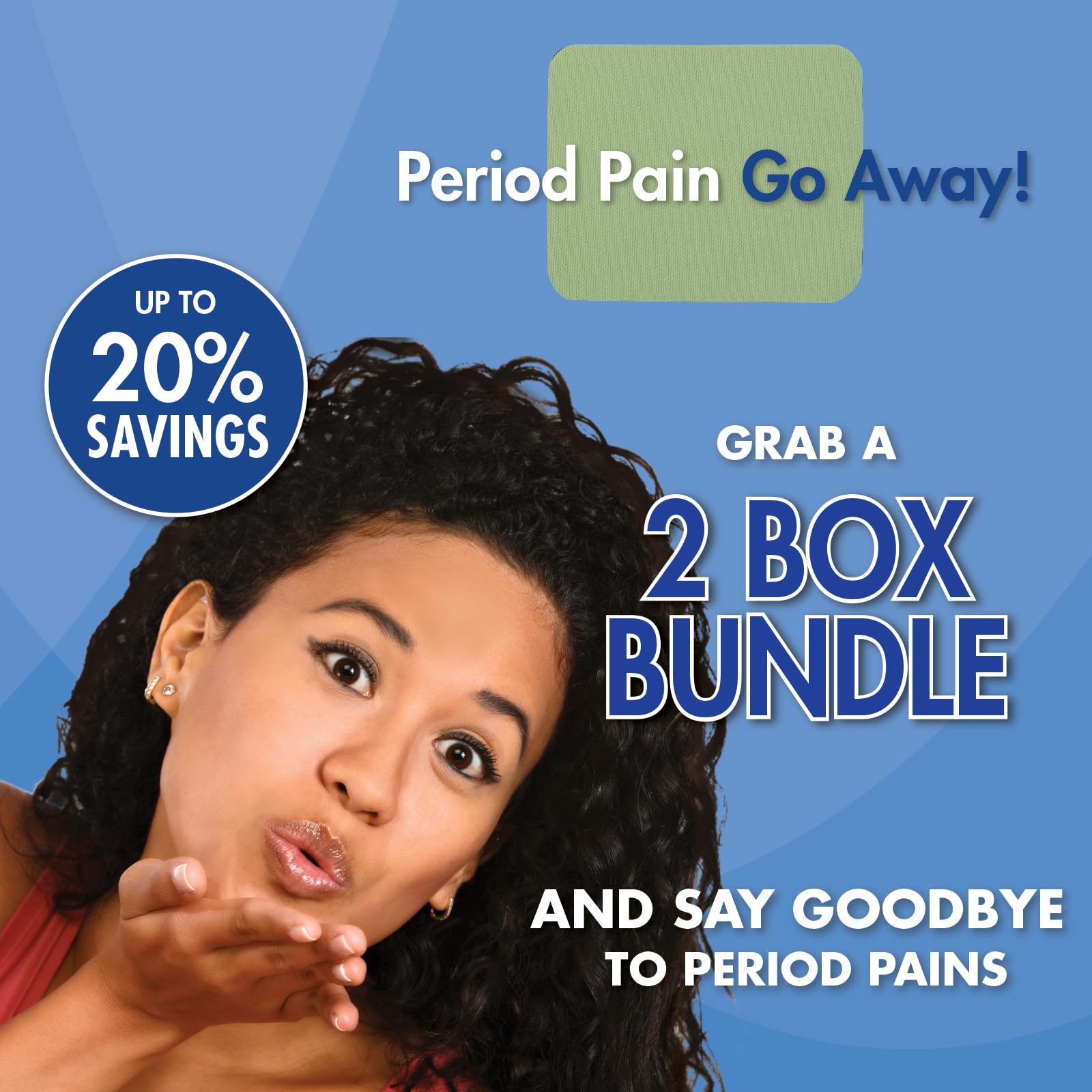 HealthWise Menstrual Pain Relief Bundle | Twenty 10% Menthol + Eucalyptus Period Patches | Generous XL Size Patch | Natural, Therapeutic Care at Home - Maple Wellness Supplements