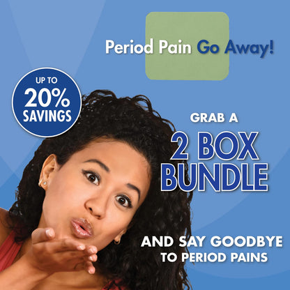 HealthWise Menstrual Pain Relief Bundle | Twenty 10% Menthol + Eucalyptus Period Patches | Generous XL Size Patch | Natural, Therapeutic Care at Home - Maple Wellness Supplements