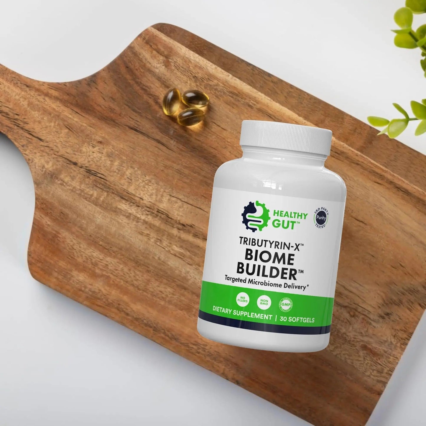 Healthy Gut Tributyrin-X | Most Bioavailable Butyrate Postbiotic for Gut Health & Leaky Gut Support | 99% Pure w/Zero Odor | 30 Softgels - Maple Wellness Supplements