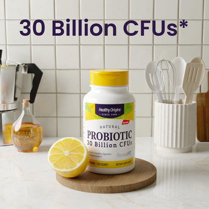 Healthy Origins Probiotic 30 Billion CFUs, 60 Veggie Capsules - 8 Clinically Studied Strains Including Lactobacillus & Bifidobacterium - Supports Microbiom - Maple Wellness Supplements