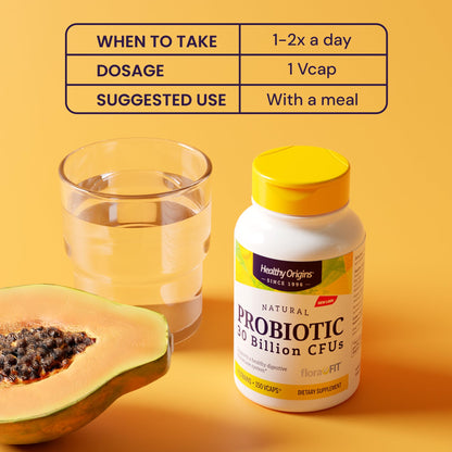 Healthy Origins Probiotic 30 Billion CFUs, 60 Veggie Capsules - 8 Clinically Studied Strains Including Lactobacillus & Bifidobacterium - Supports Microbiom - Maple Wellness Supplements