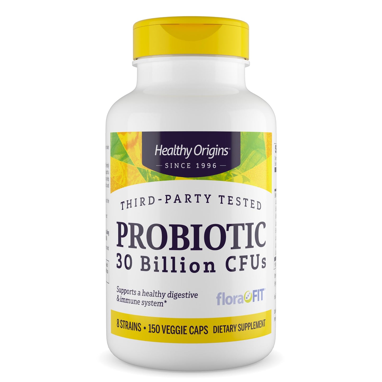 Healthy Origins Probiotic 30 Billion CFU's (Shelf Stable, Non-GMO, Gluten Free, Digestive Health, Gut Health, Immune Support), 150 Veggie Caps - Maple Wellness Supplements