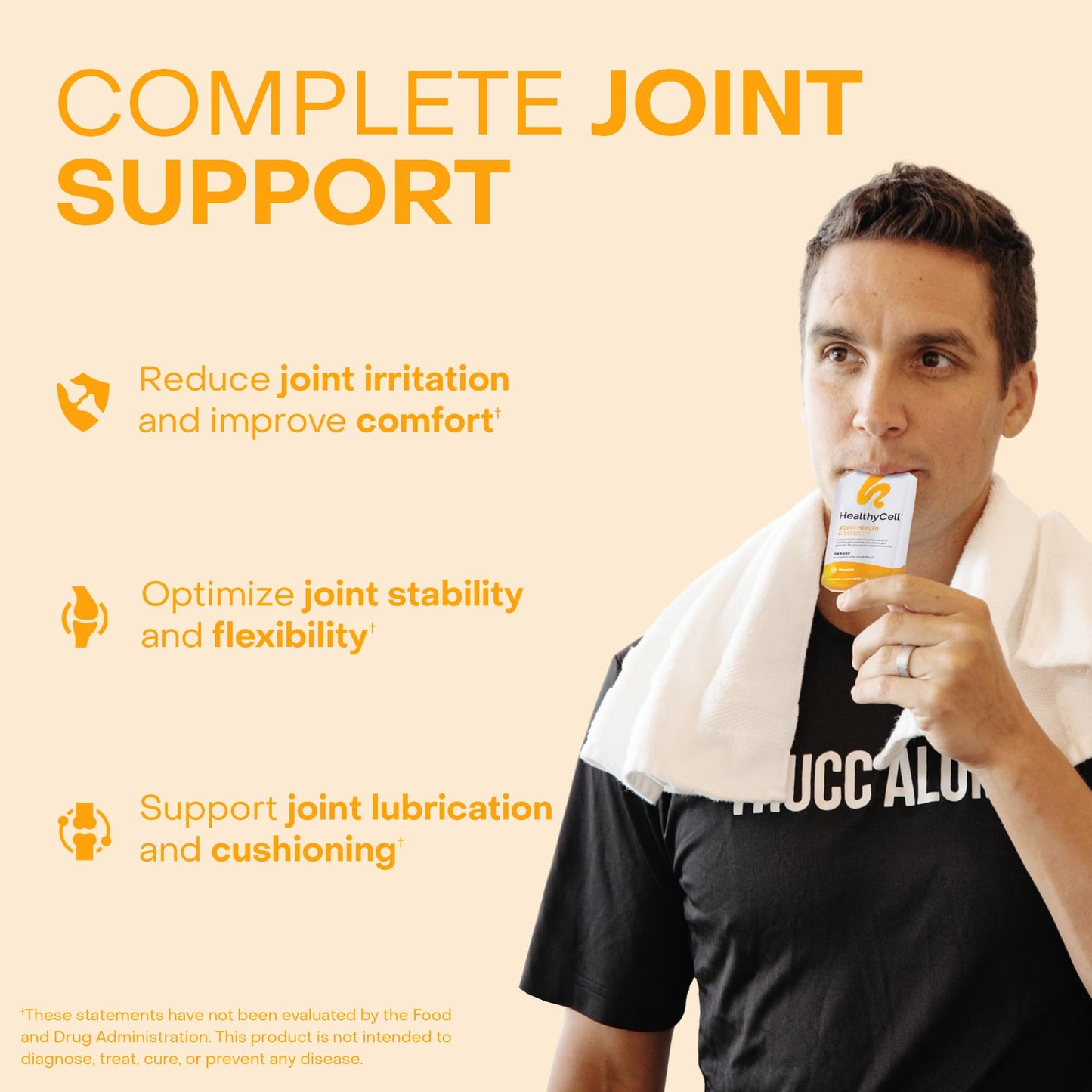 Healthycell Joint Health & Mobility Daily Liquid Supplement - Joint Support Supplement, Inflammation Response, Cartilage & Flexibility with Curcumin, Glucosamine & Chondroitin - 30 Gel Packs - Maple Wellness Supplements