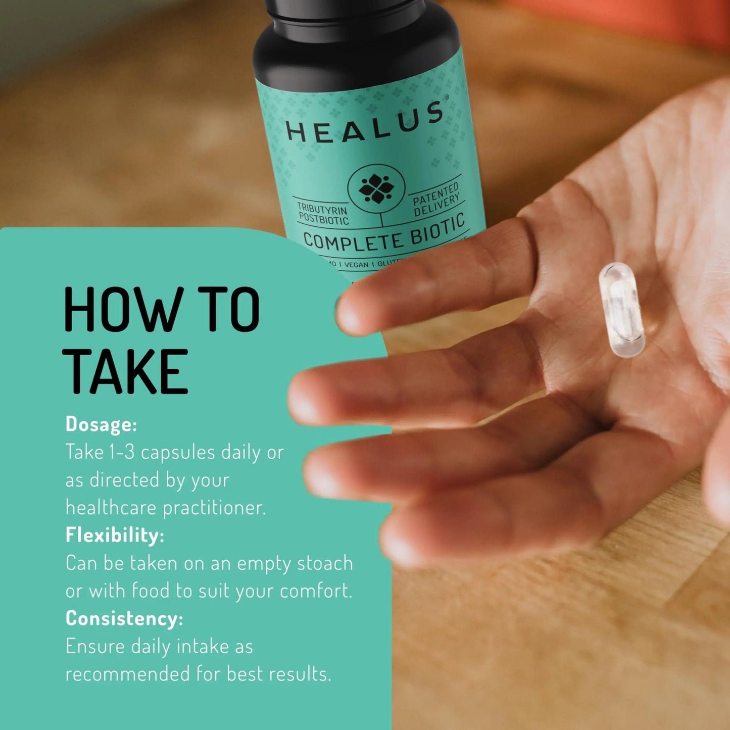Healus Complete Biotic - Postbiotic Tributyrin Supplement - Postbiotics for Gut Health - Butyrate Gut Health Supplement - Maple Wellness Supplements