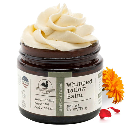 Hearth and Homestead: Handmade Whipped Tallow Balm (Unscented/Herb-Infused) - Maple Wellness Supplements