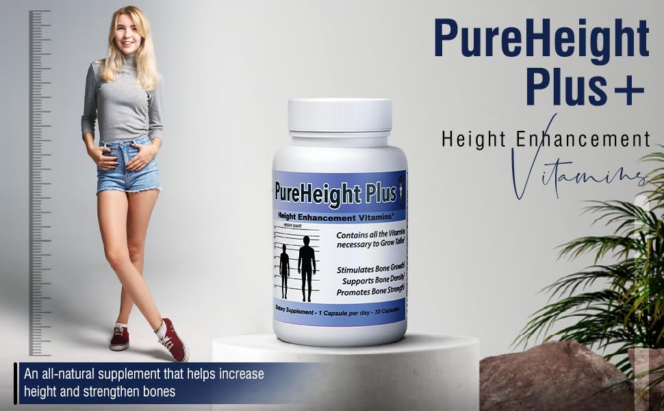 Height Growth Vitamins Grow Taller - Increase Bone Strength Bone Density Bone Growth - Maple Wellness Supplements
