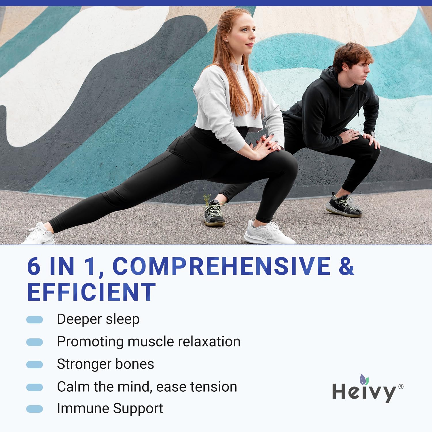 Heivy 4 in 1 Magnesium Complex with Zinc & Vitamin D3, 320mg Elemental Magnesium (Glycinate/Citrate/Gluconate/Malate), 120 Capsules (4 Months Supply), Vegan, Non-GMO, Gluten-Free, 3rd Party Tested - Maple Wellness Supplements