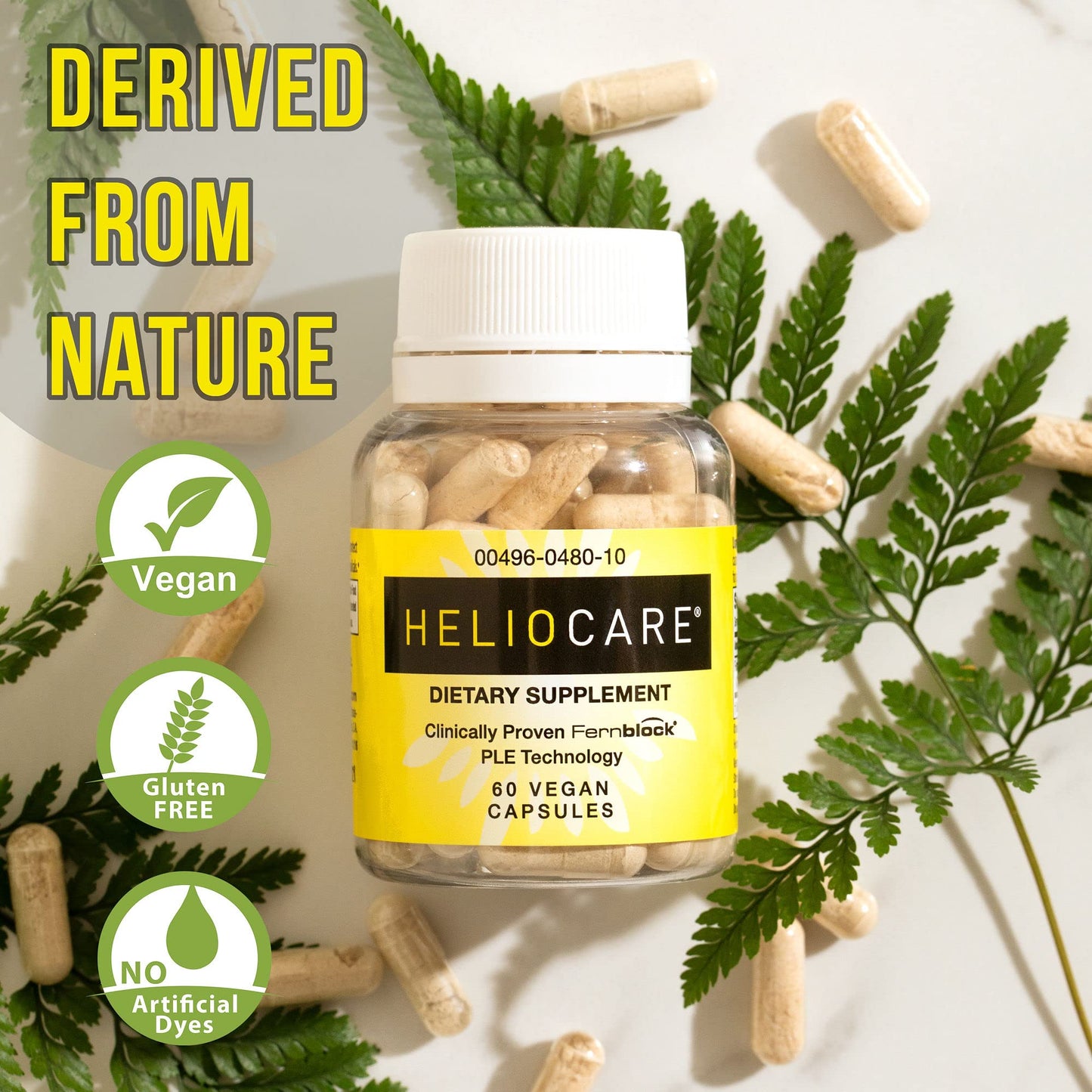 Heliocare Skin Care Dietary Supplement: 240mg Polypodium Leucotomos Extract Pills - Antioxidant Rich Formula with Fernblock - Maple Wellness Supplements