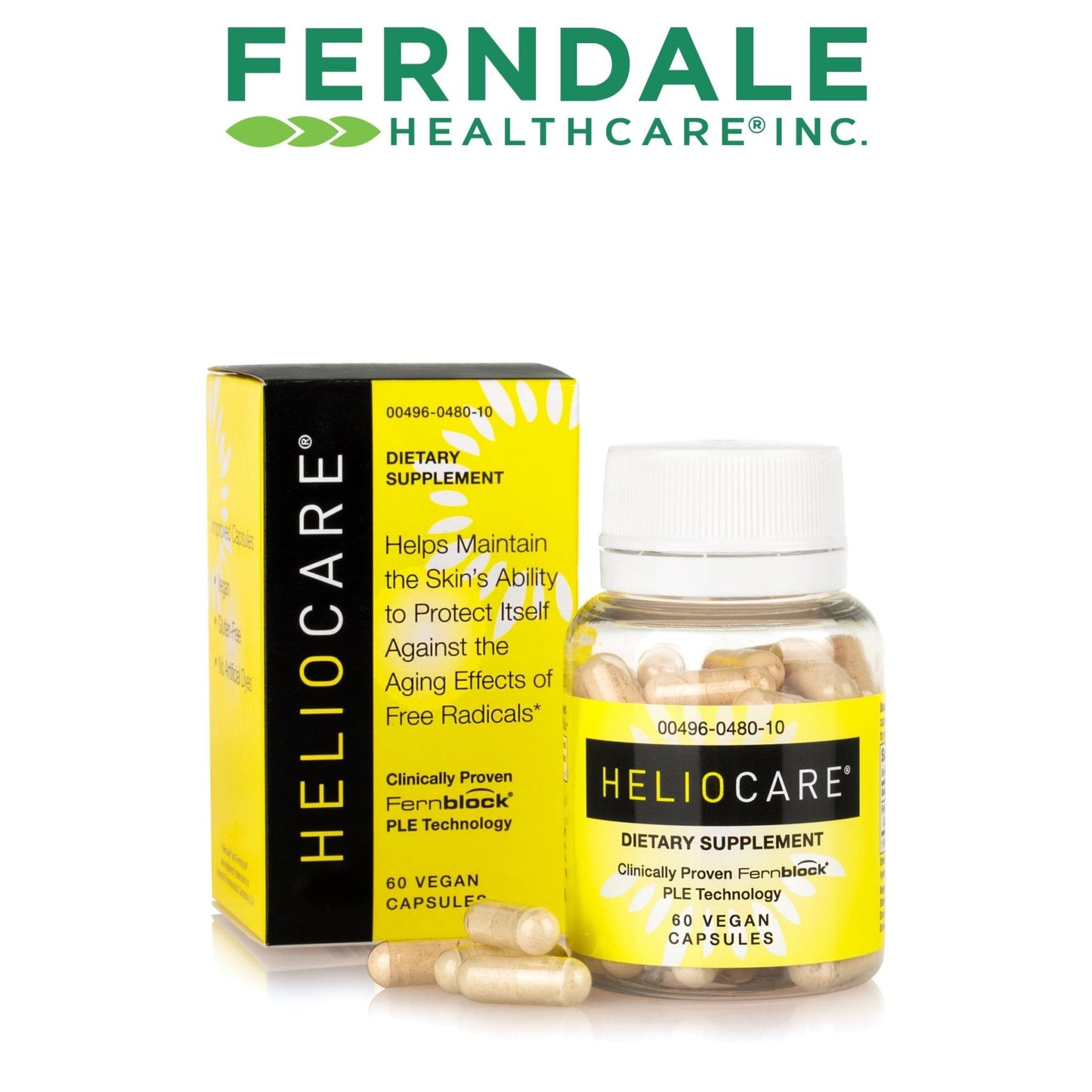 Heliocare Skin Care Dietary Supplement: 240mg Polypodium Leucotomos Extract Pills - Antioxidant Rich Formula with Fernblock - Maple Wellness Supplements