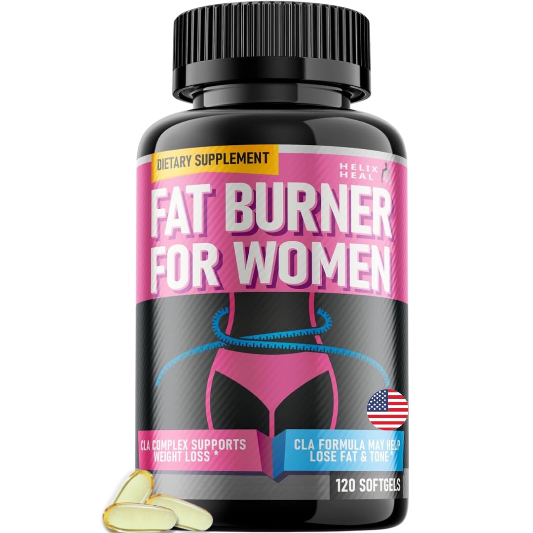 Helix Heal Belly Fat Burner for Women - Lose Stomach Fat w/Softgel Diet Pills - Maple Wellness Supplements